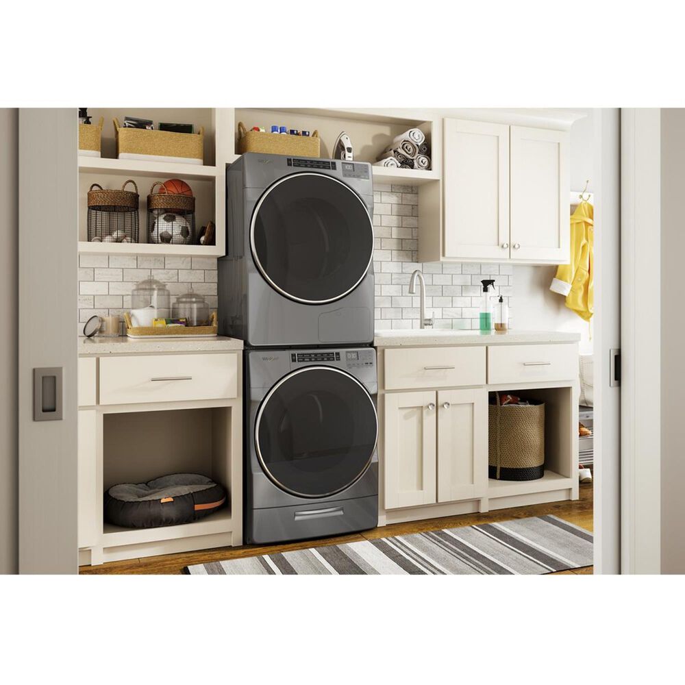 Whirlpool 7.4 Cu. Ft. Heat Pump Electric Dryer with Steam in Chrome Shadow, , large