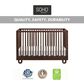 Oxford Baby Meridian 3-Piece Nursery Set with 3-in-1 Convertible Crib, Dresser and Changing Topper in Cognac, , large