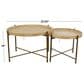 Maple and Jade 3-Piece Rattan Nesting Coffee Table in Matte Brown, Whitewashing and Dark Brown, , large