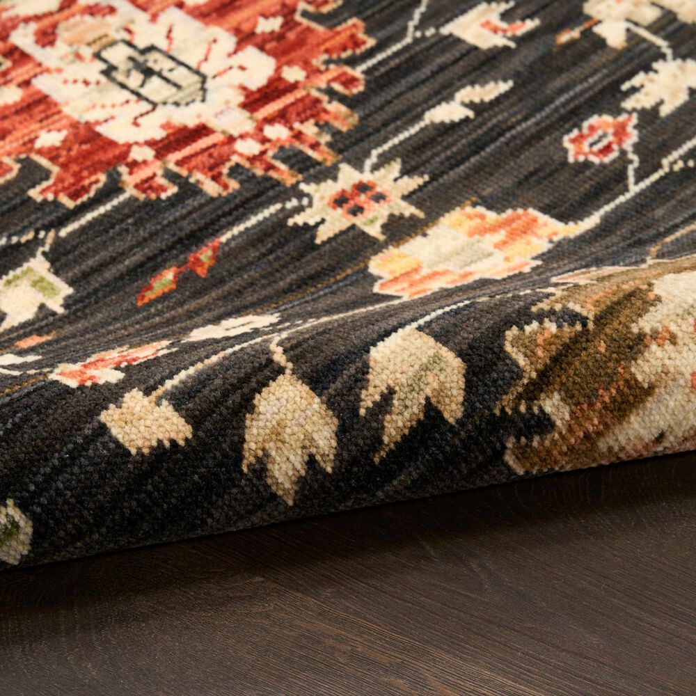 Nourison Antique Bloom Black 10' x 13' Area Rug, , large