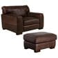 Bordeaux & Co Maxi Leather Chair and Ottoman Set in Madison Espresso, , large