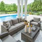 Ashley Oasis Court 4-Piece Patio Conversation Set in Gray, , large