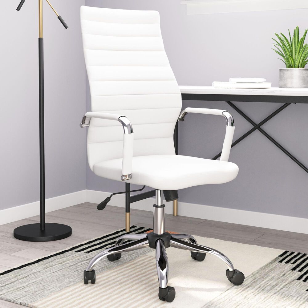 Zuo Modern Primero Office Chair in Black and Silver, , large