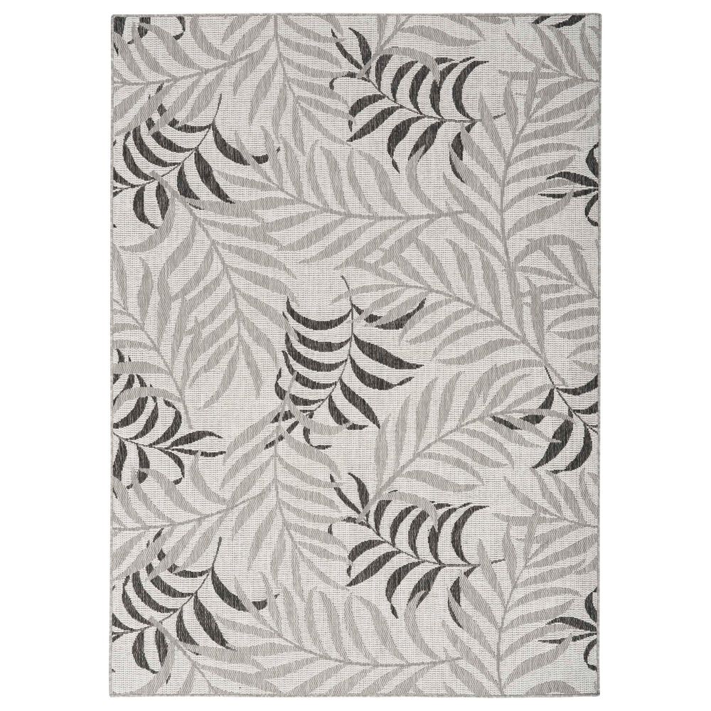 Nourison Garden Oasis Nature Grey 6&#39; x 9&#39; Indoor/Outdoor Area Rug, , large