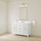 37B Fenwick 48" Single Bathroom Vanity in Bright White with Glossy White Composite Stone Top and Backsplash, , large