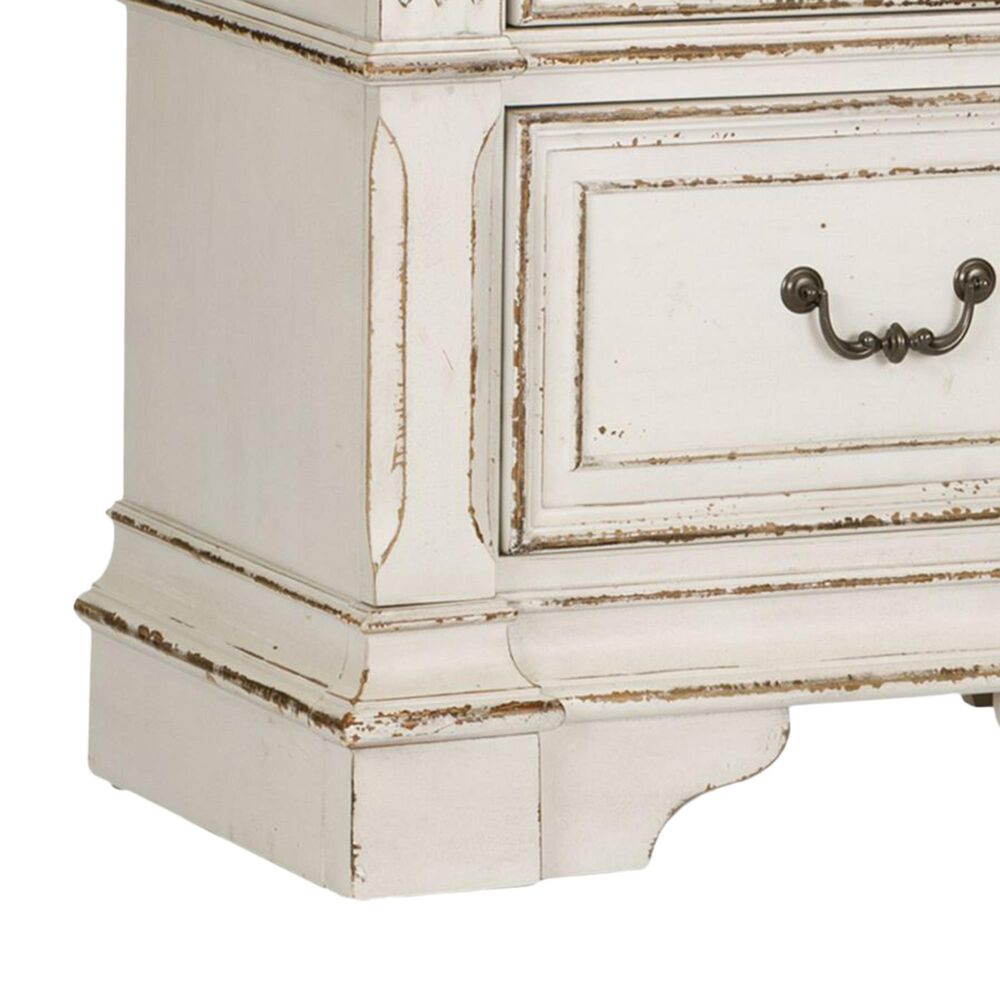 Belle Furnishings Abbey Park 2 Drawer Nightstand with Charging Station in White, , large