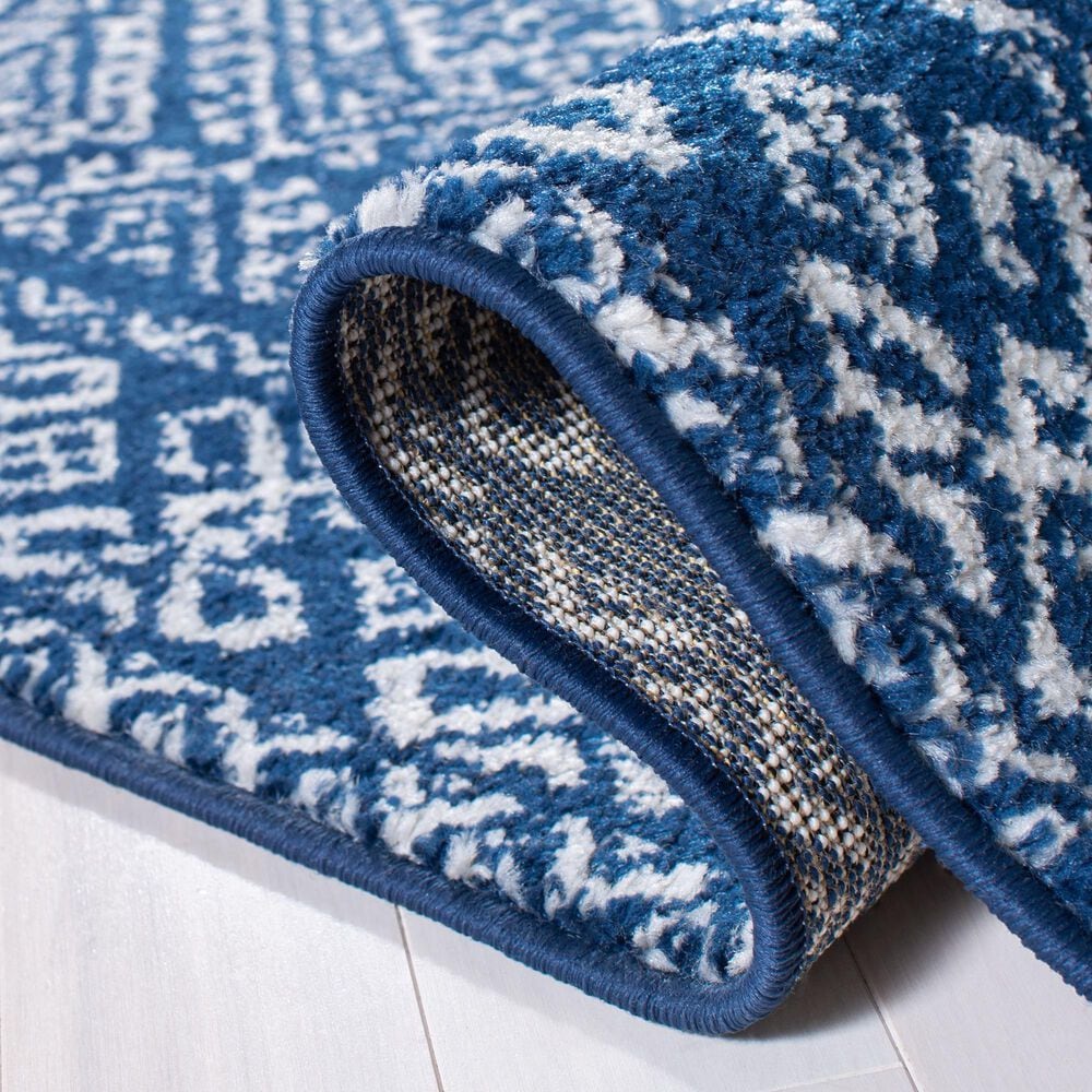 Safavieh Tulum Transitional 9&#39; x 12&#39; Navy and Ivory Area Rug, , large