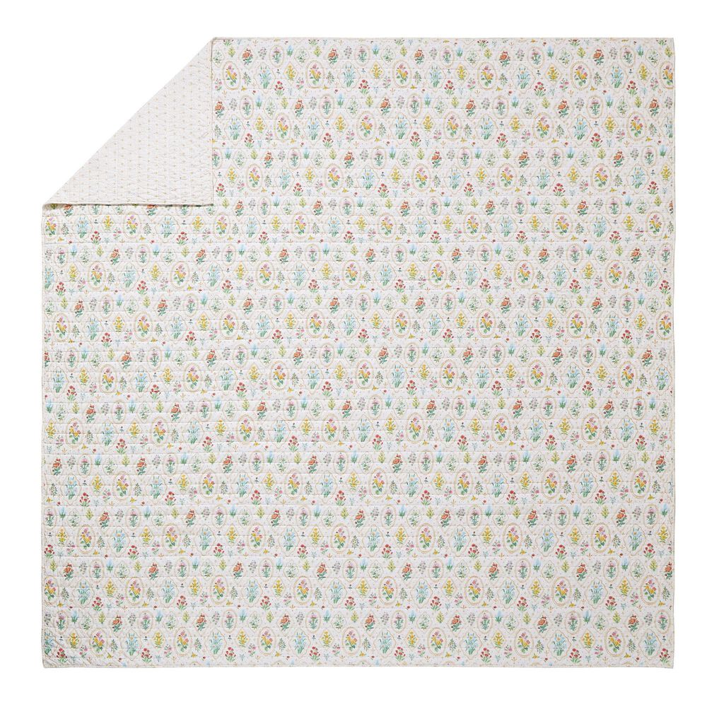 Peking Handicraft 3-Piece Full/Queen Floral Wallpaper Quilt Set in Multicolor, , large