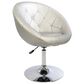 Impressions Vanity Antoinette Vanity Chair with Silver Shimmer Cushion in Stainless Steel, , large