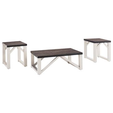 Ashley Dorrinson 3-Piece Table Set in Gray and Antiqued White, , large