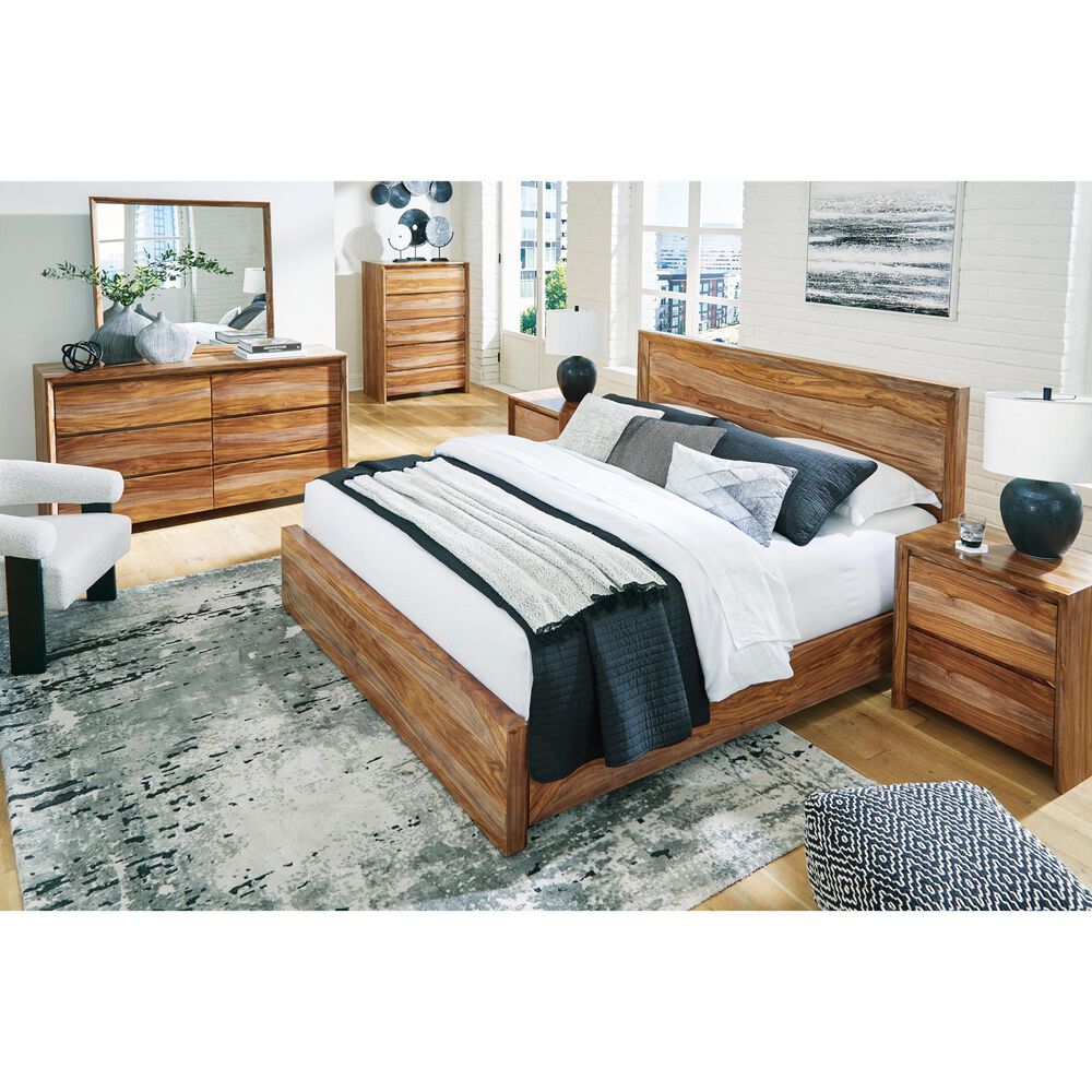 Millenium 5-Piece King Bedroom Set in Brown, , large