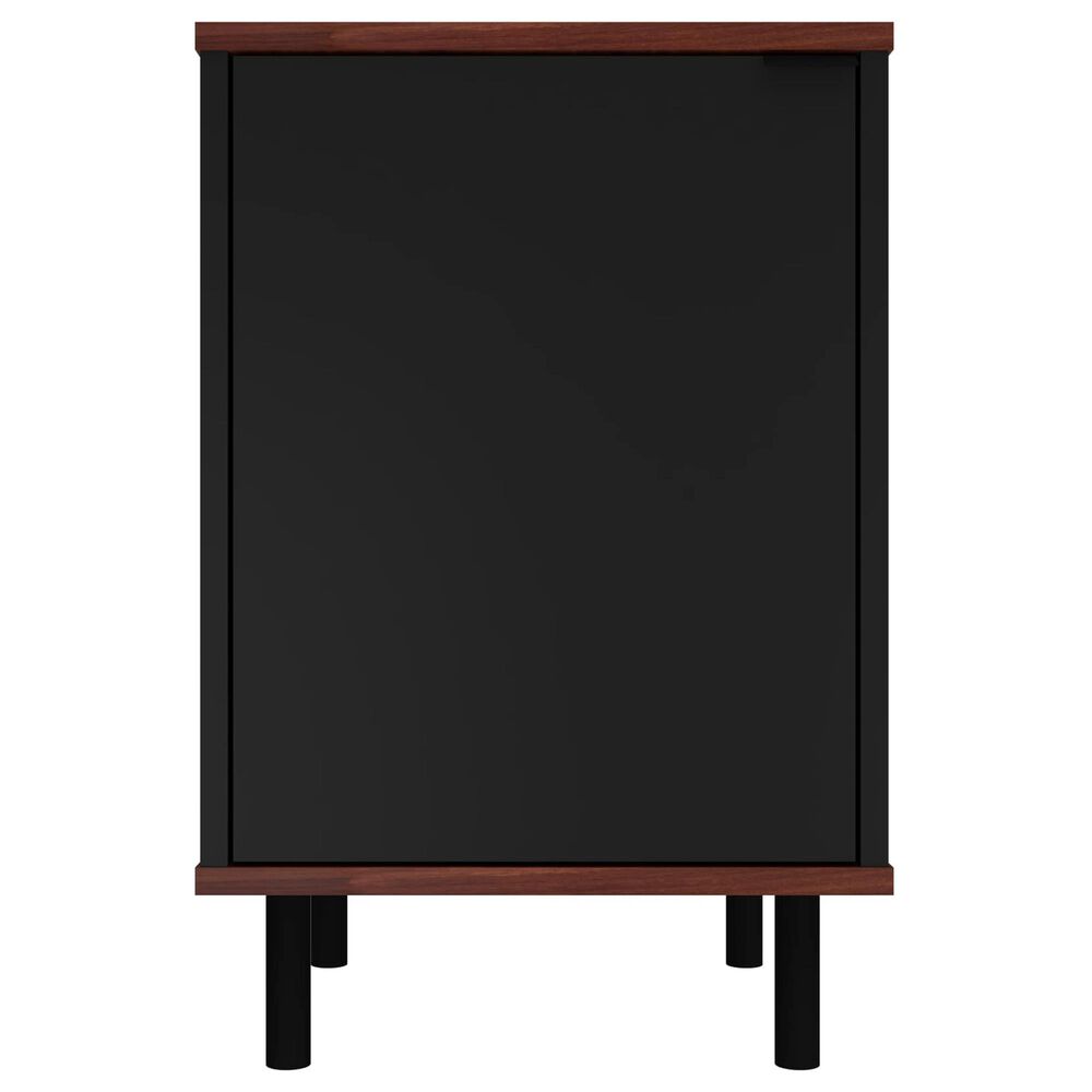 Dayton Mosholu 2 Shelf Nightstand in Black/Nut Brown, , large
