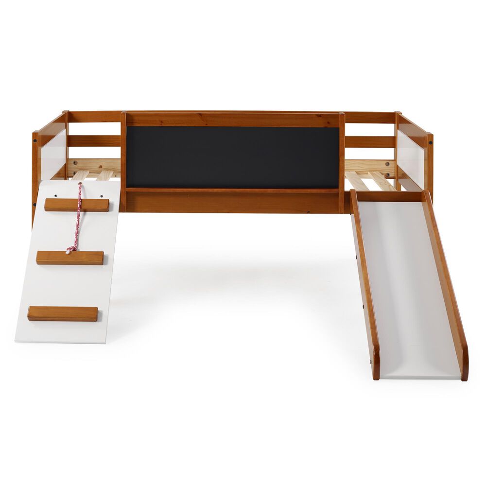Forest Grove Twin Low Loft Art Play in Brown and White, , large