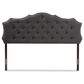 Baxton Studio Aurora King Upholstered Headboard in Dark Grey, , large