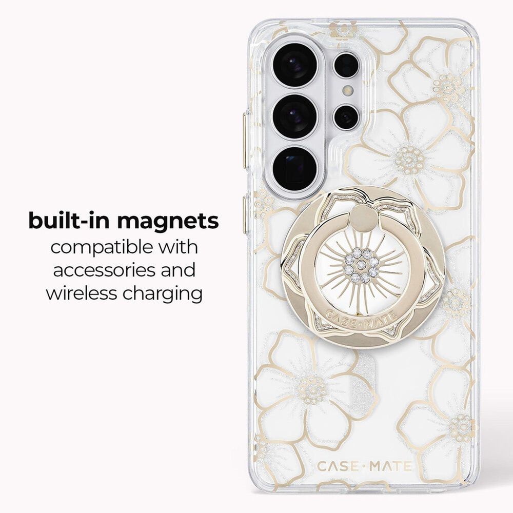 Case-Mate Floral Gems Case with Magnet for Samsung Galaxy S26 in Gold, , large