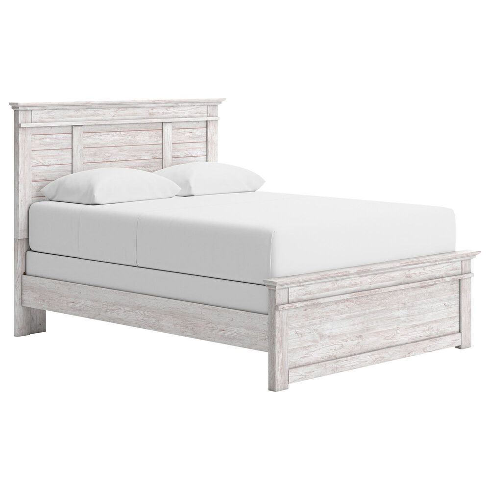 Ashley Makidern 2 Piece Queen Panel Bedroom Set in Whitewash, , large