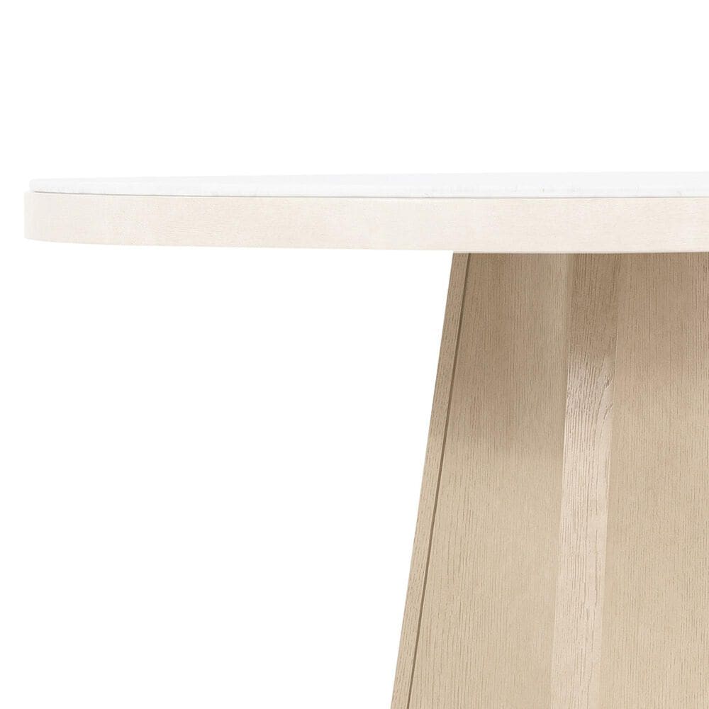 Hooker Furniture Westwood Round Dining Table in Polished Limestone, White and Gray - Table Only, , large