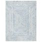 Safavieh Micro-Loop MLP173M 8" x 10" Light Blue and Ivory Area Rug, , large