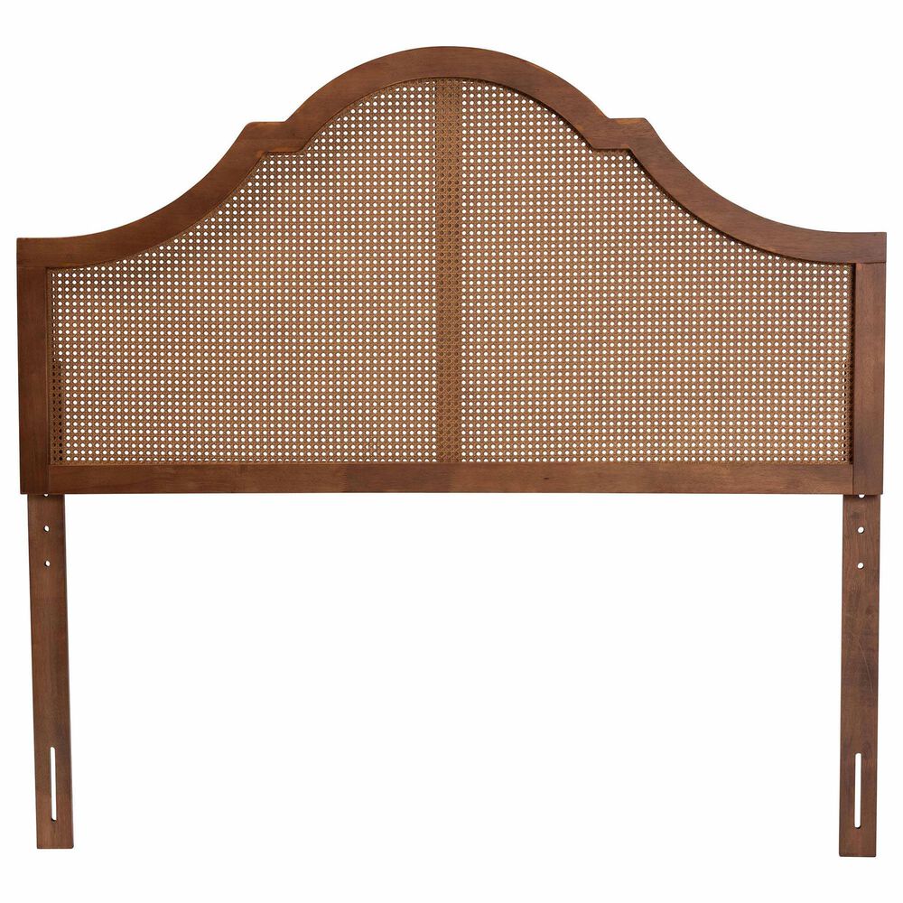 Baxton Studio Camila Queen Panel Headboard in Ash Walnut, , large