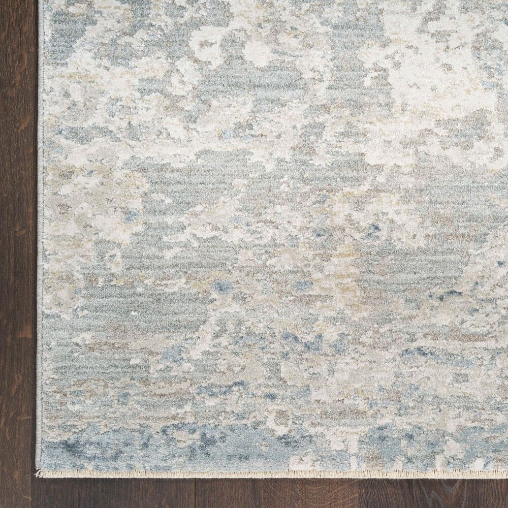 Nourison Envy Abstract Blue and Silver 9'3" x 12'7" Area Rug, , large