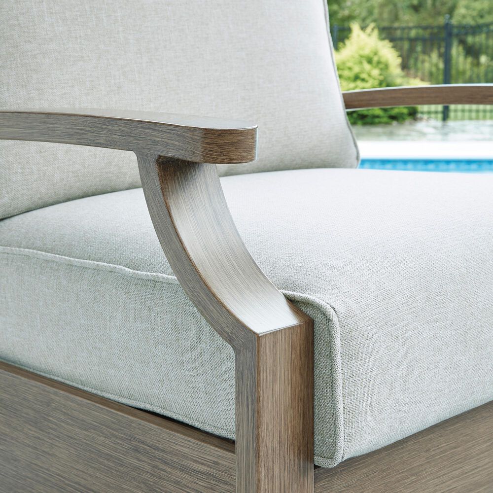 Ashley Rainier Ranch 5-Piece Fire Pit Chat Set in Beige, , large