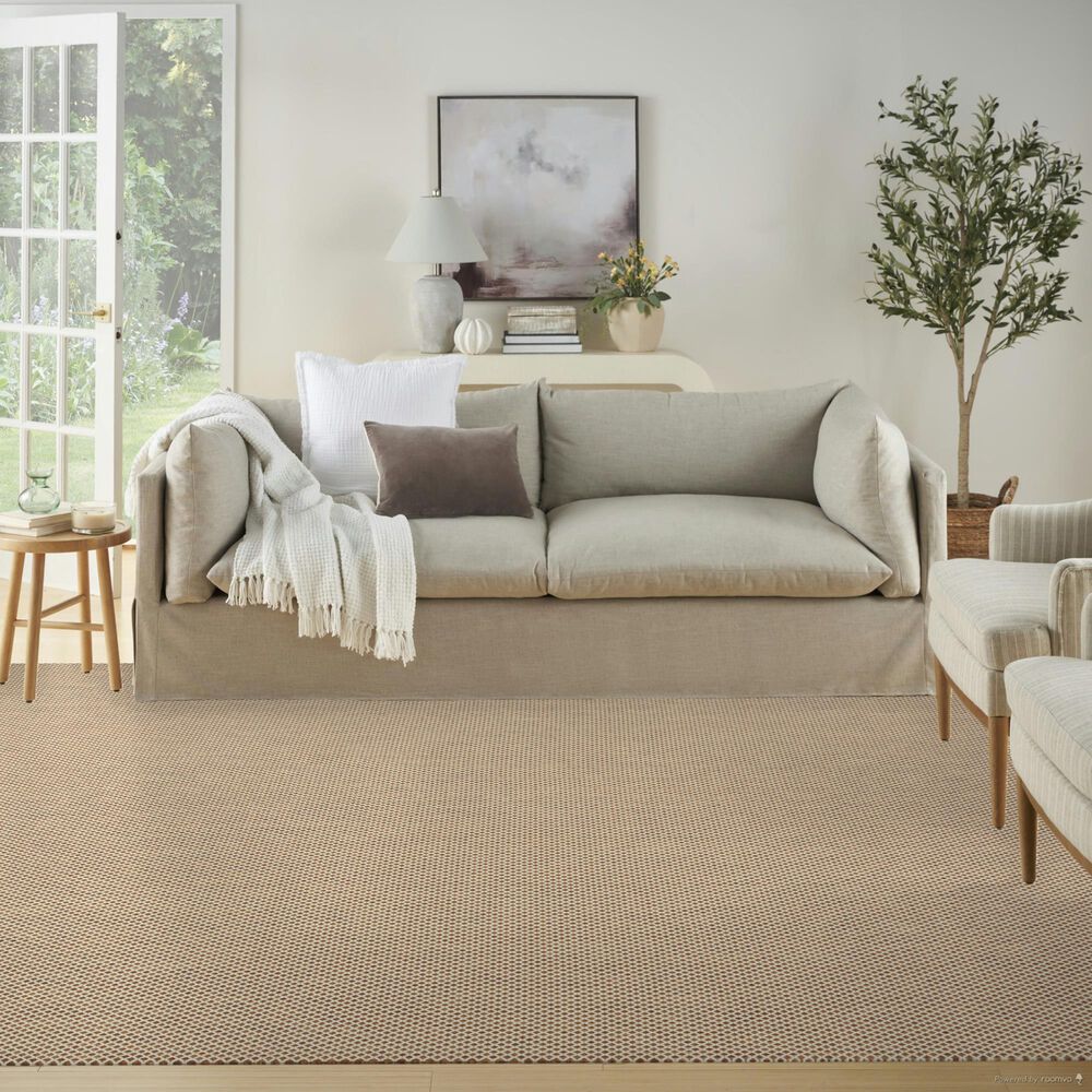 Nourison Courtyard Jute and Ivory 8&#39; x 10&#39; Indoor/Outdoor Area Rug, , large
