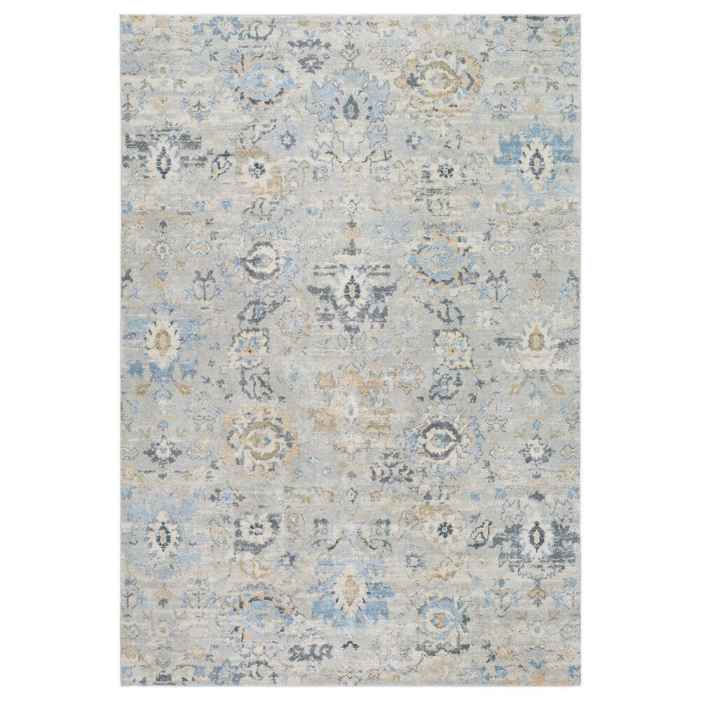 Surya Avellino 6"7" x 9"2" Light Beige, Deep Teal, Light Olive, Gray, Tan and Denim Area Rug, , large