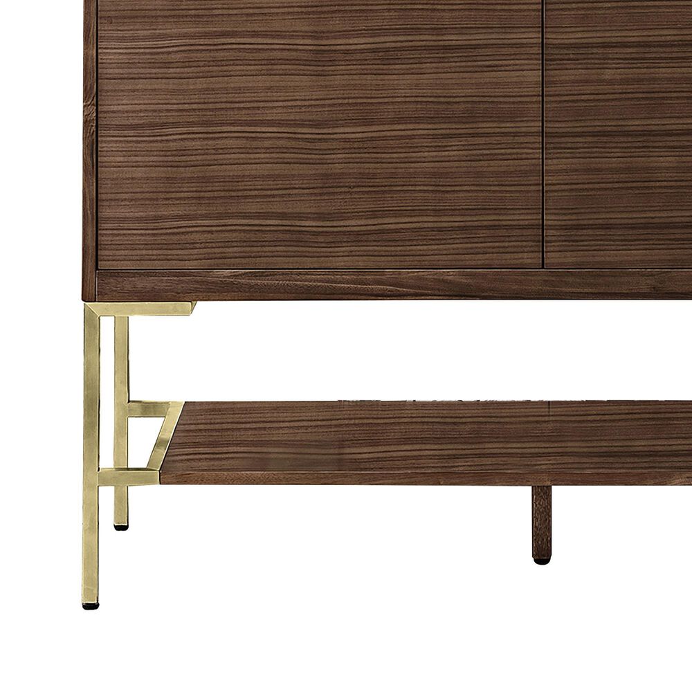 James Martin Vanities Mantova 47.3&quot; Single Vanity Cabinet in Mid-Century Walnut and Champagne Brass, , large