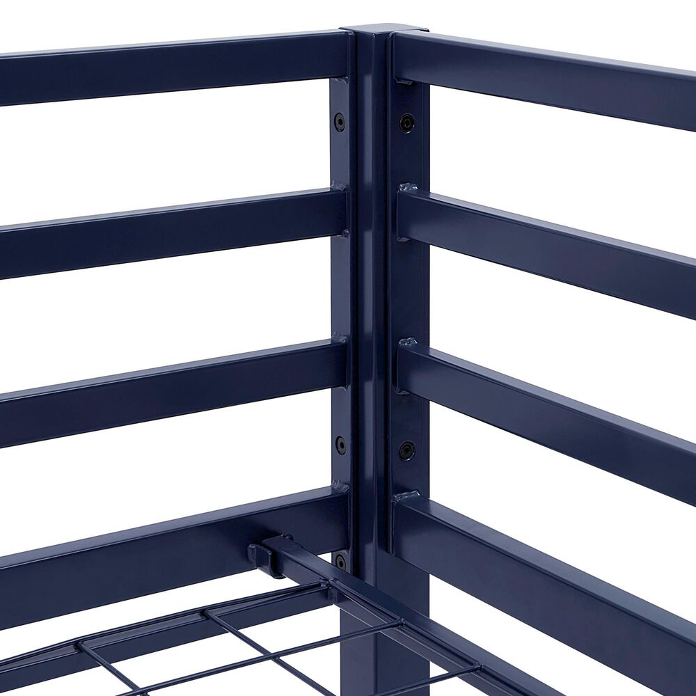 Furniture of America Haven Twin Loft Bed in Blue and Gold, , large