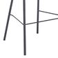 Zuo Modern Freycinet Patio Barstool with Black Frame in Gray (Set of 2), , large