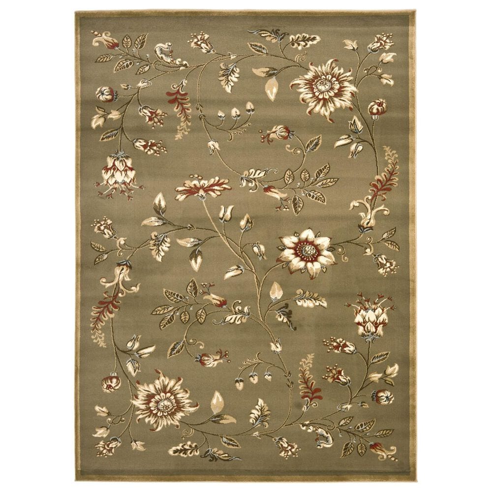 Safavieh Lyndhurst 3"3" x 5"3" Green and Multicolor Area Rug, , large