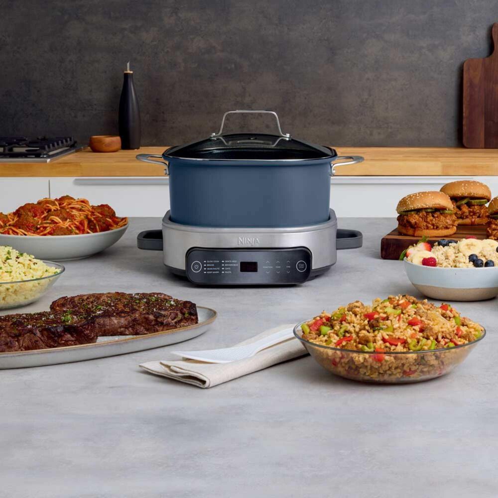 Ninja Foodi Everyday Possible Cooker Pro in Seasalt Grey and Stainless Steel, , large