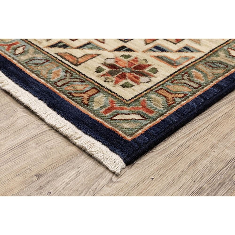 Oriental Weavers Lilihan Medallion Border 9&#39;10&quot; x 12&#39;10&quot; Navy Area Rug, , large