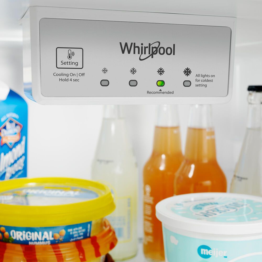 Whirlpool 18 Cu. Ft. Top Freezer Refrigerator with EZ Connect Icemaker Kit in Fingerprint Resistant Metallic Steel, , large