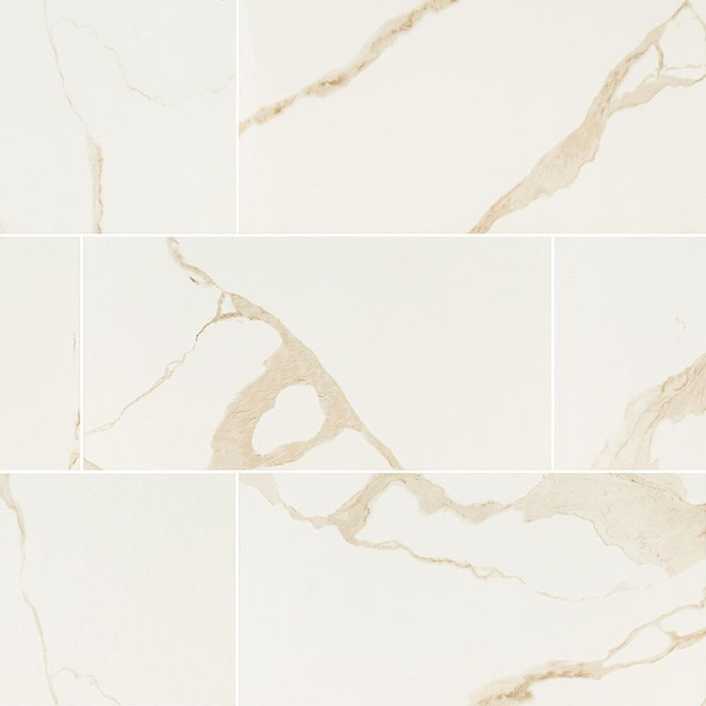 MS International Eden Calacatta 12" x 24" Matte Porcelain Tile, , large