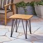 Hearth and Haven Zion 3-Piece Outdoor Coffee Table and Accent Table Set with Metal Hairpin Legs in Teak, , large