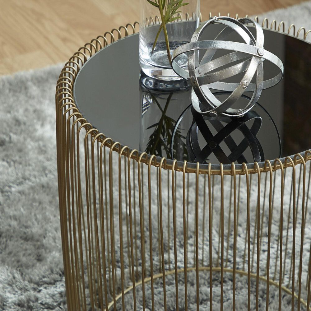Maple and Jade Accent Table in Gold and Dark Gray &#40;Set of 2&#41;, , large