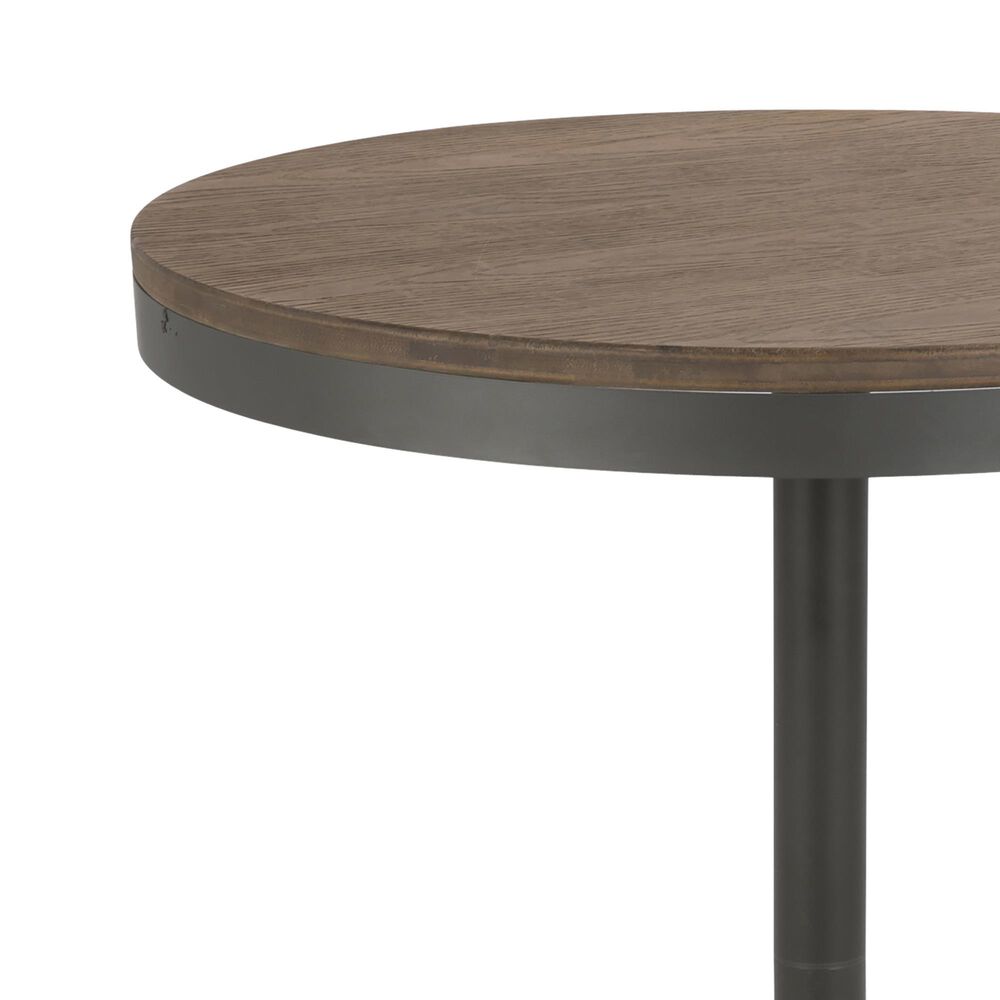 Lumisource Dakota 43&quot; Adjustable Bar Table in Brown and Grey, , large