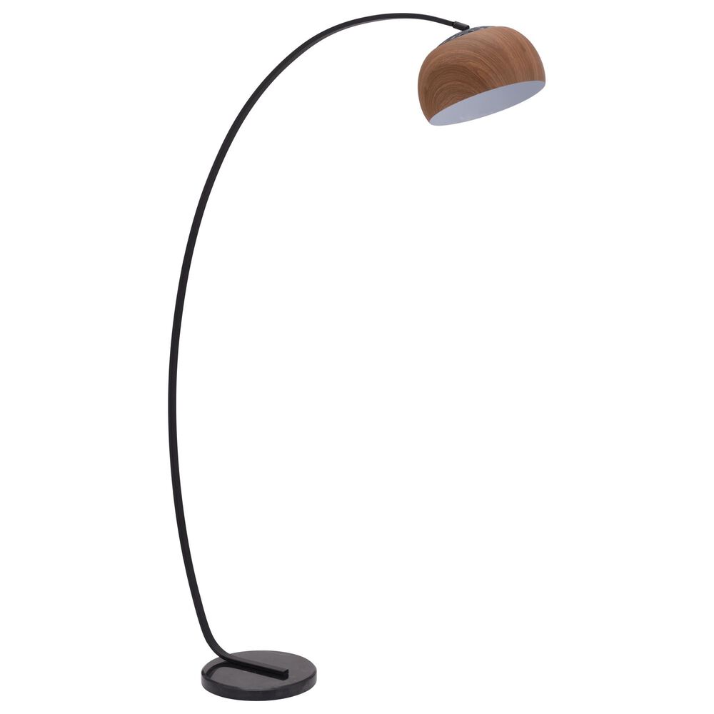 Zuo Modern Brentwood Floor Lamp in Brown, , large