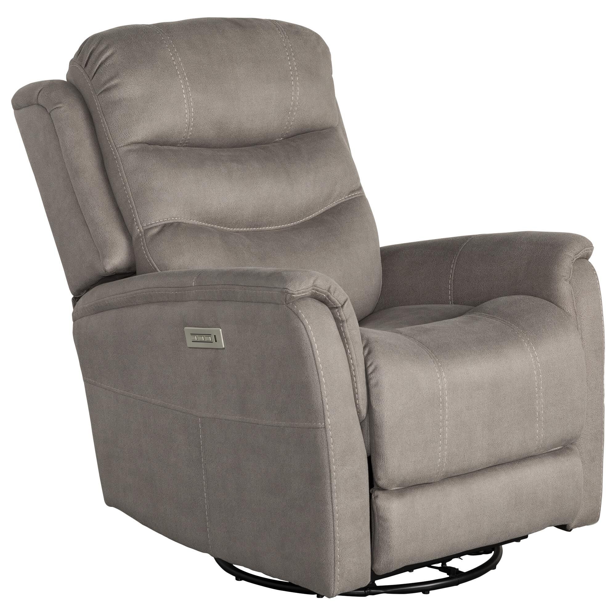 Unruh leather manual swivel glider 2025 recliner