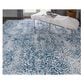 Nourison Damask DAS06 IVNAV 8" x 10" Ivory/Navy Area Rug, , large