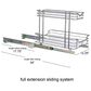 Household Essentials Glidez 2-Tier Pull Out/Slide Out Storage Organizer in Silver, , large
