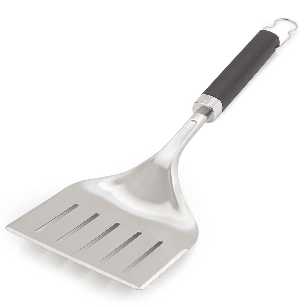Weber Precision Grill Tongs and Spatula Set in Black and Stainless Steel, , large