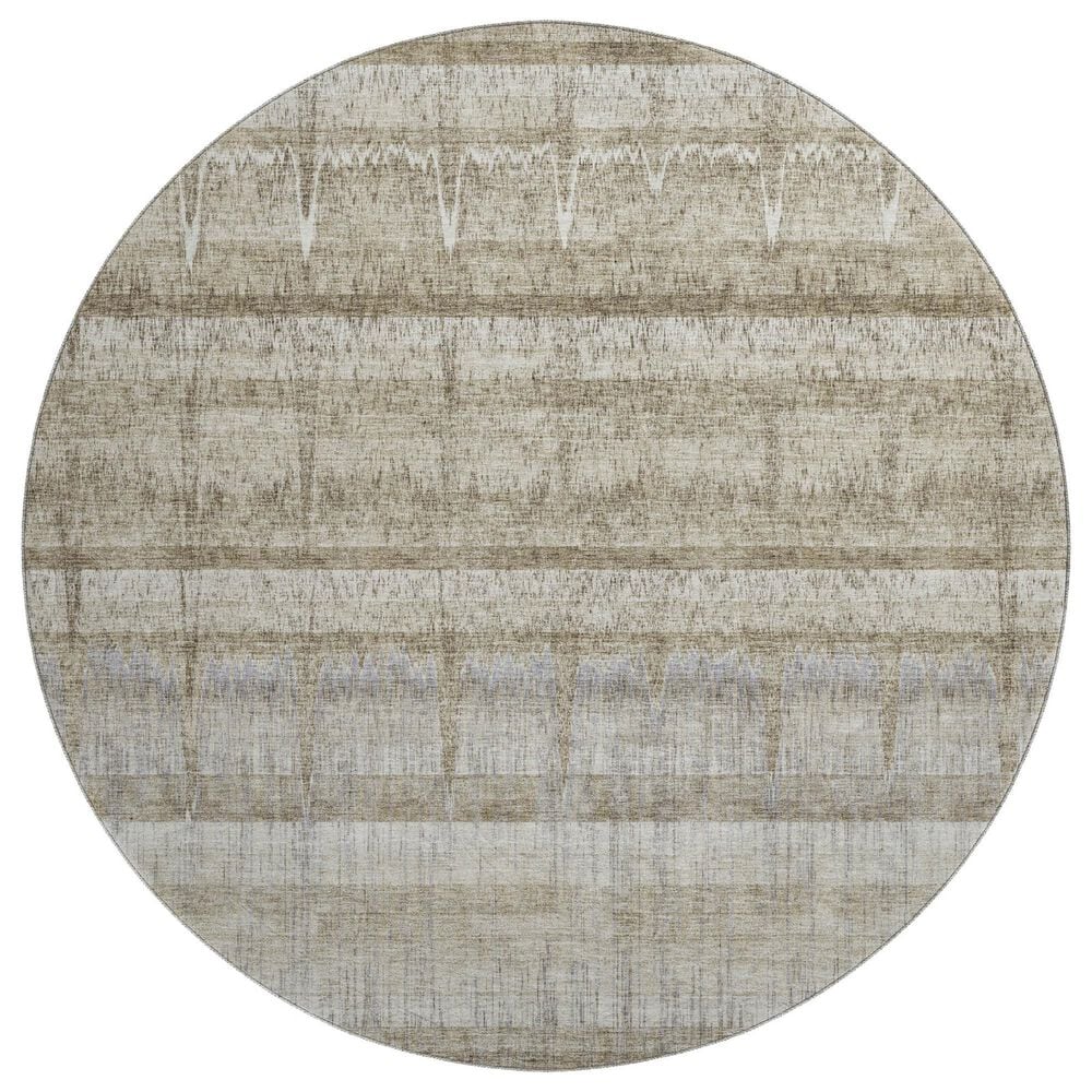 Dalyn Rug Company Trevi TV19 8" Round Taupe Area Rug, , large