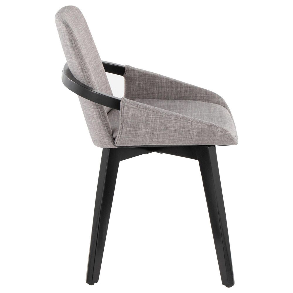 LumiSource Cosmo Accent Chair with Fabric Cushion in Grey, , large