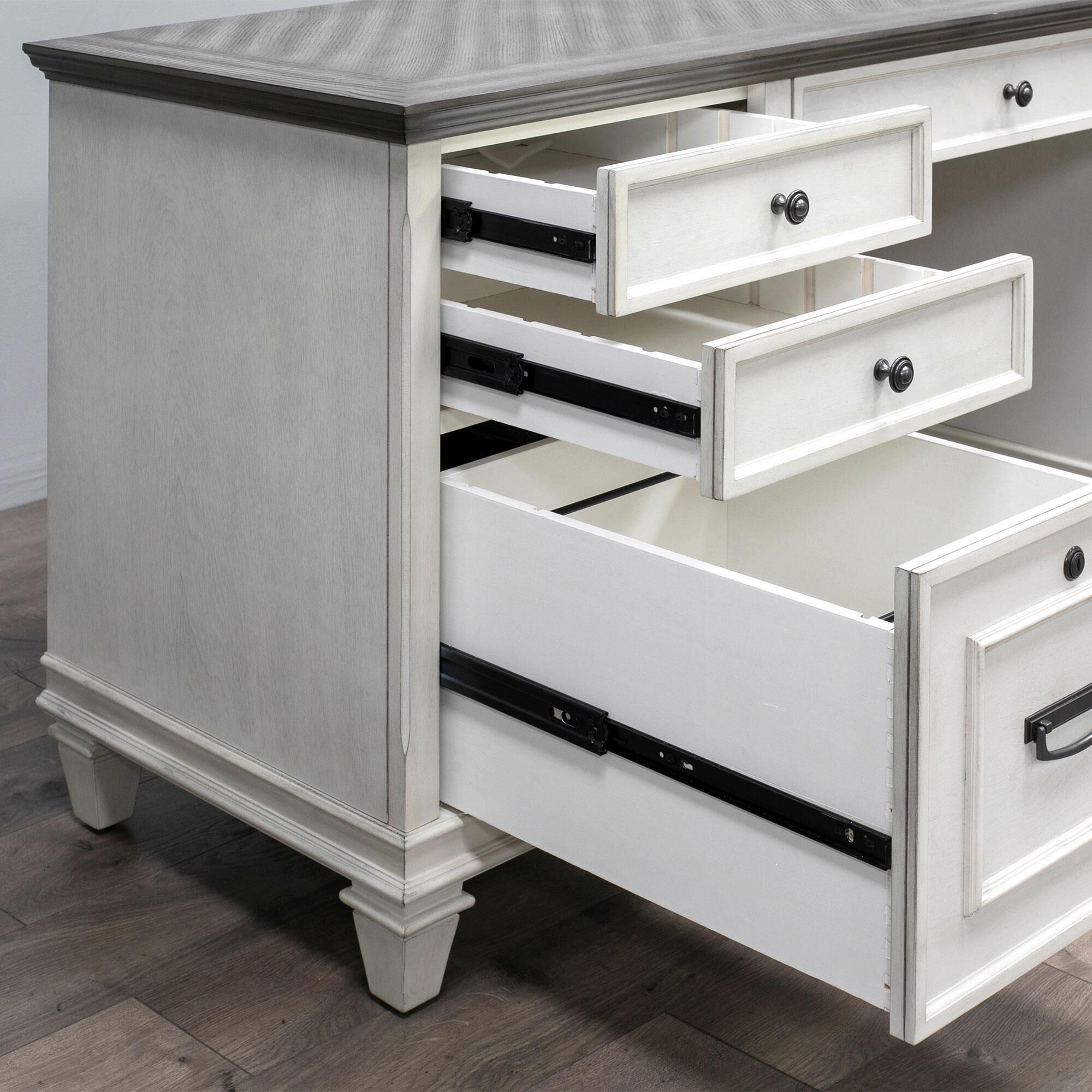 Wycliff Bay Hartford Credenza in White and Gray NFM
