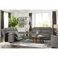 Ashley Next-Gen DuraPella Power Console Loveseat with Power Headrest in Slate, , large