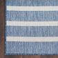 Nourison Positano POS03 Navy and Ivory 4" x 6" Indoor/Outdoor Area Rug, , large