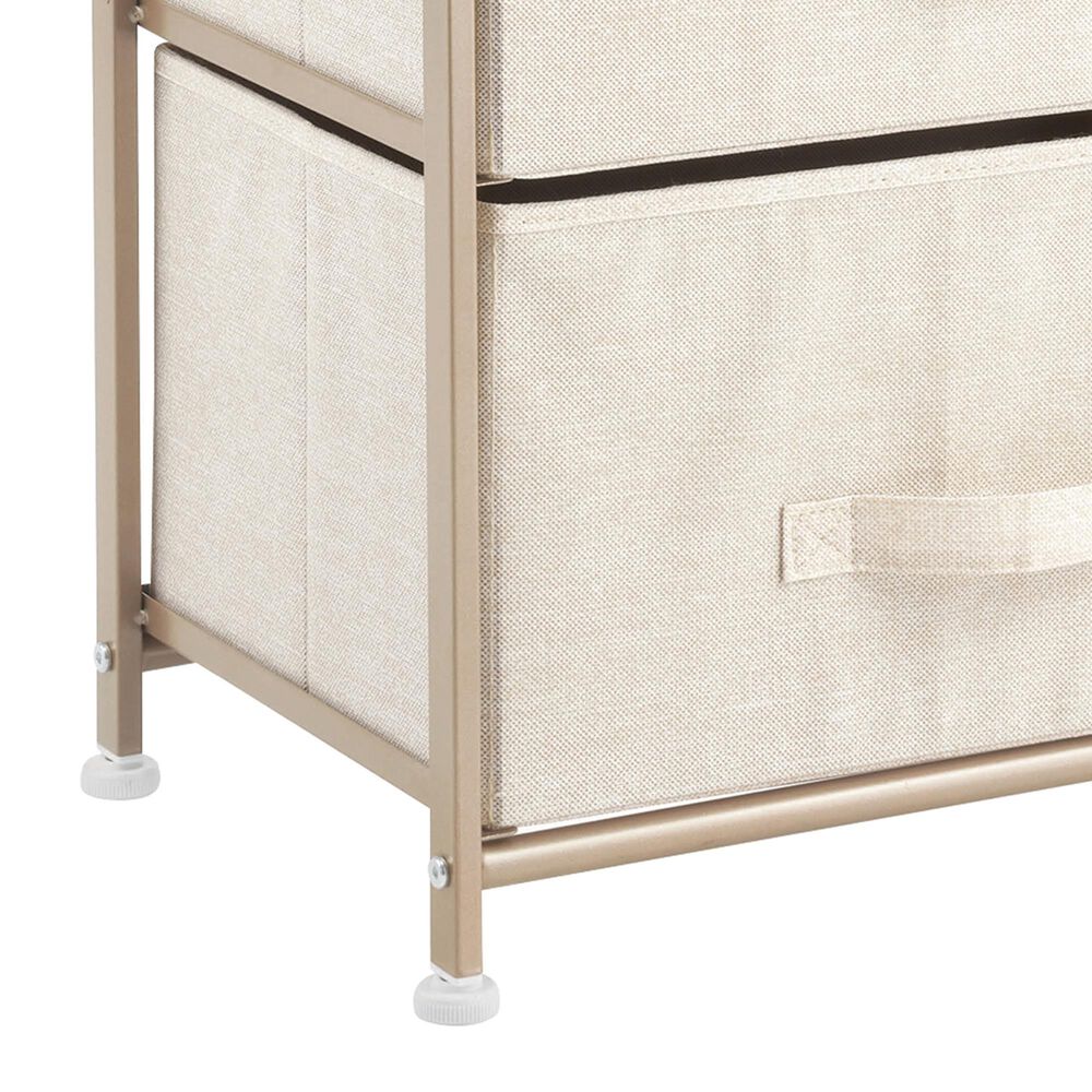 mDesign 2-Drawer Fabric Nightstand in Cream, , large