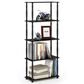 HOMLUX Turn-N-Tube 5-Tier Open Storage Bookshelf in Americano and Black, , large